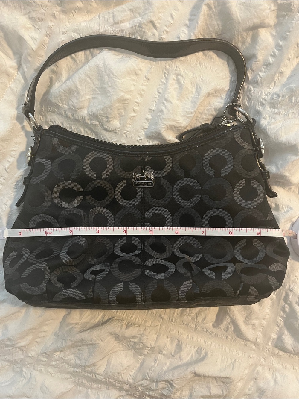 Coach Vintage Signature Soho Hobo Bag Black & Gray - Picture 7 of 7